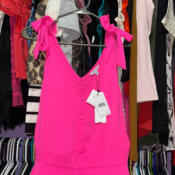 NWT-Beautiful Barbie Pink Romper - Picture 1 of 4